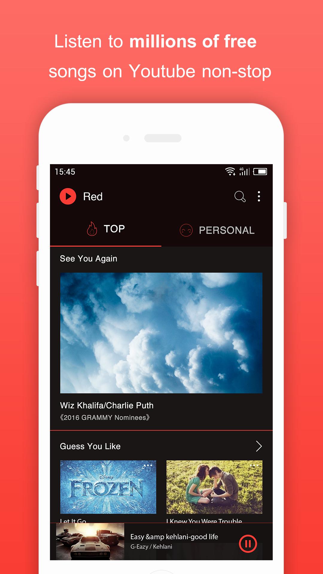 Free Music for Youtube Player: Red+