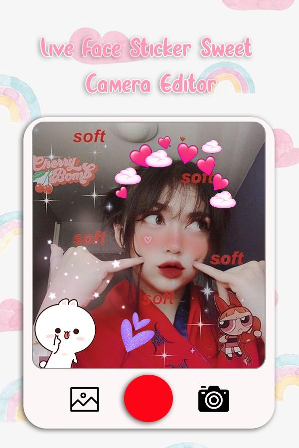 Live Face Stickers Sweet Camera  Editor