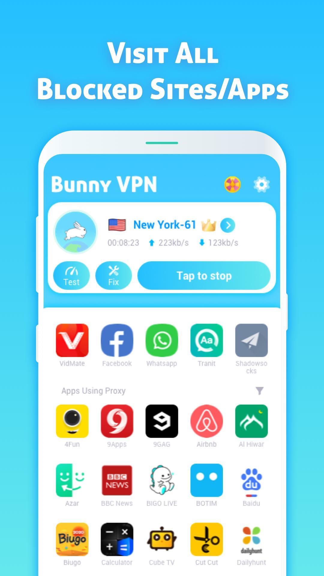 Bunny VPN - Unblock Sites & Secure VPN Master