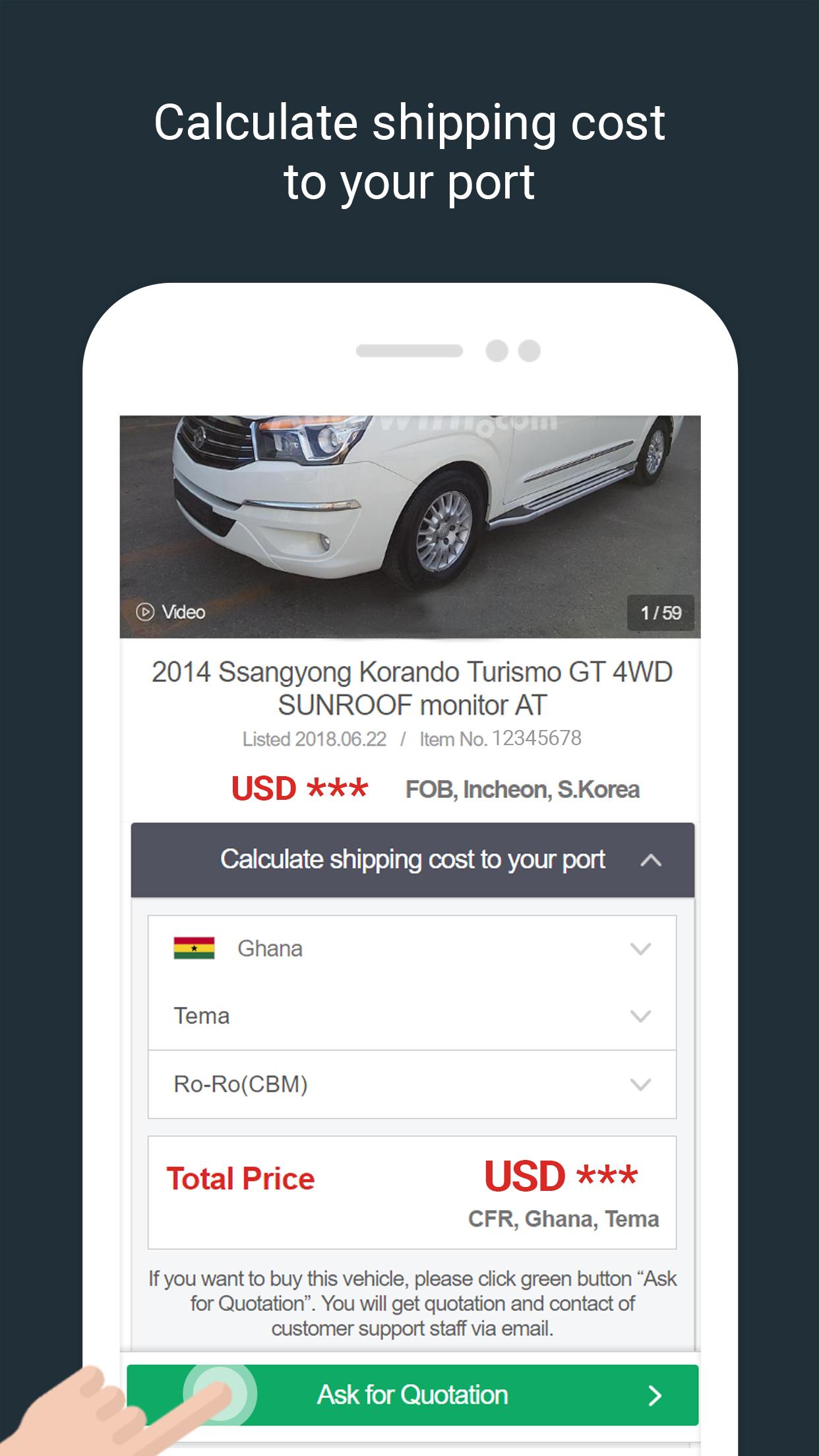 Autowini No.1 Auto Trading Platform in Korea Mestore 앱