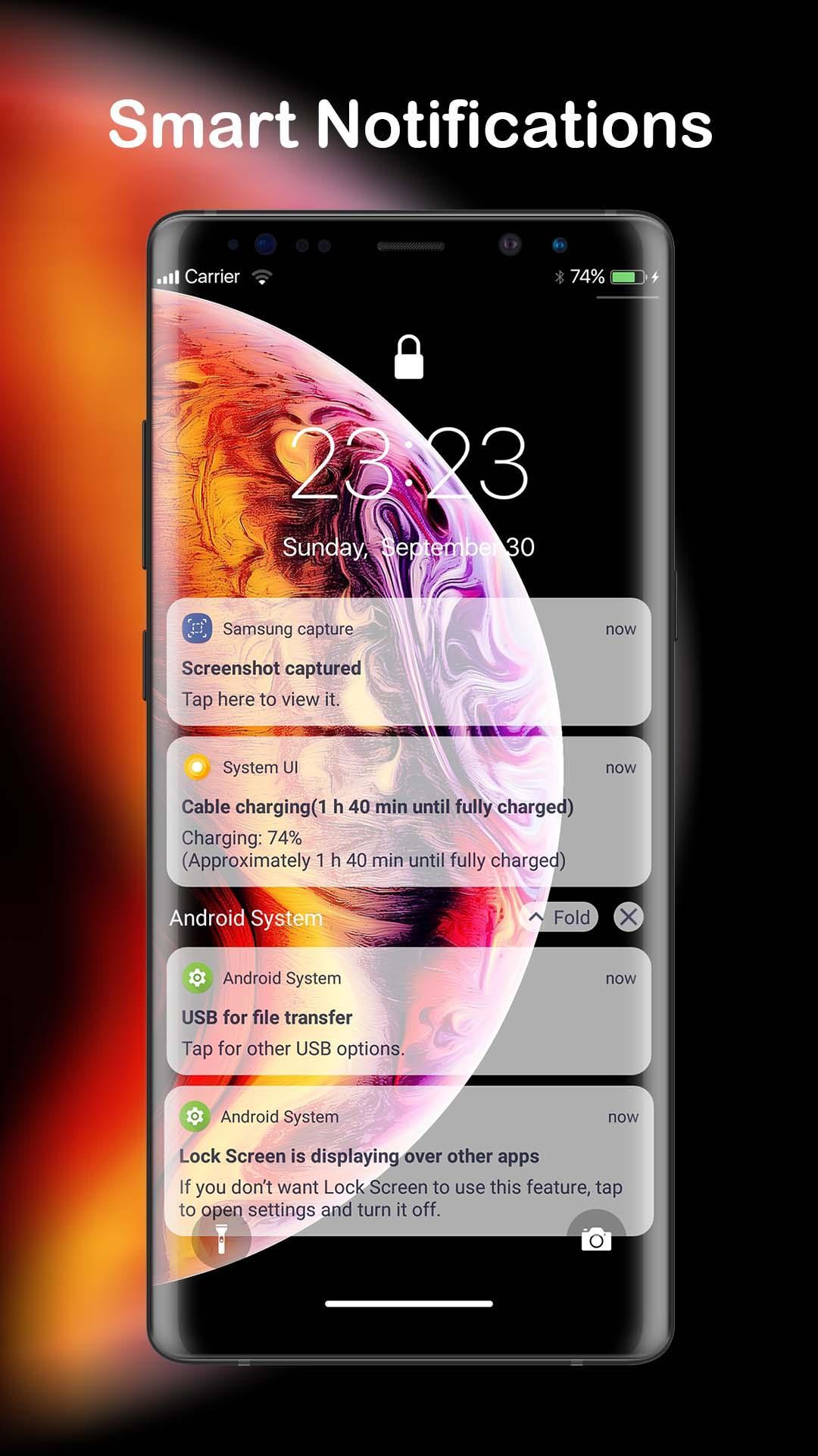 LockScreen Phone XS - Notification