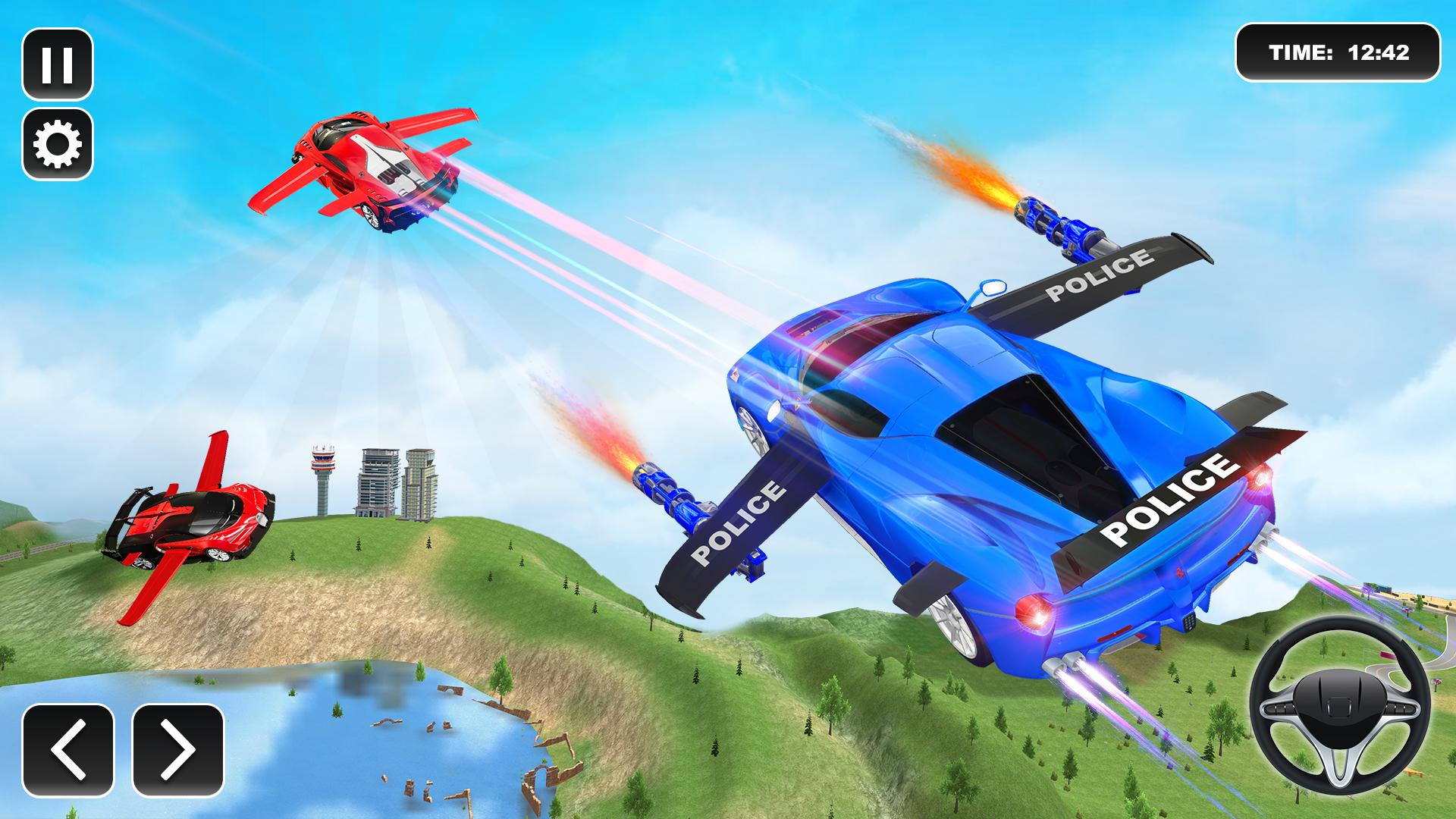 Flying Police Car Game 2021 - Cop Car Simulator 3D