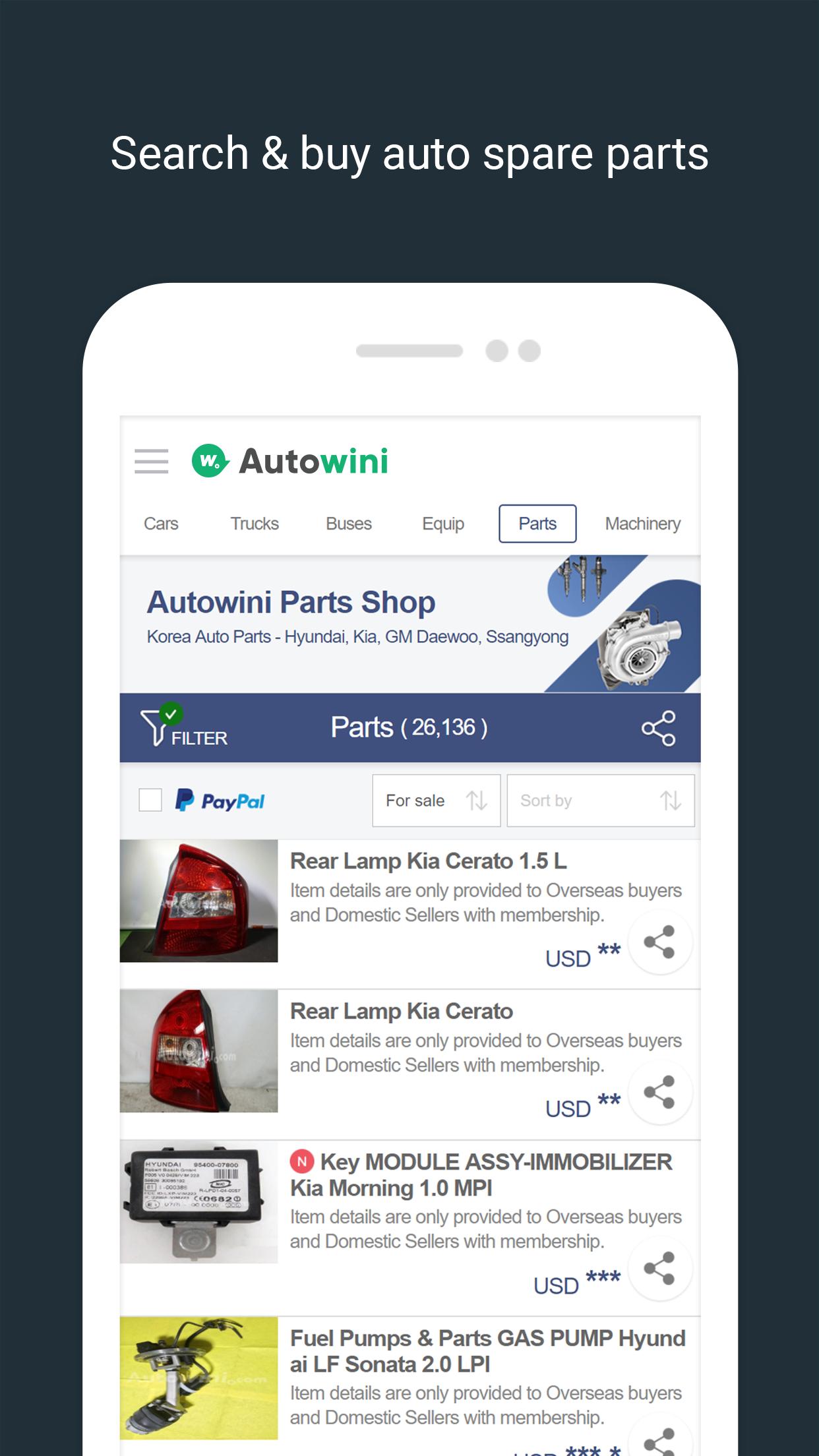 Autowini No.1 Auto Trading Platform in Korea Mestore 앱