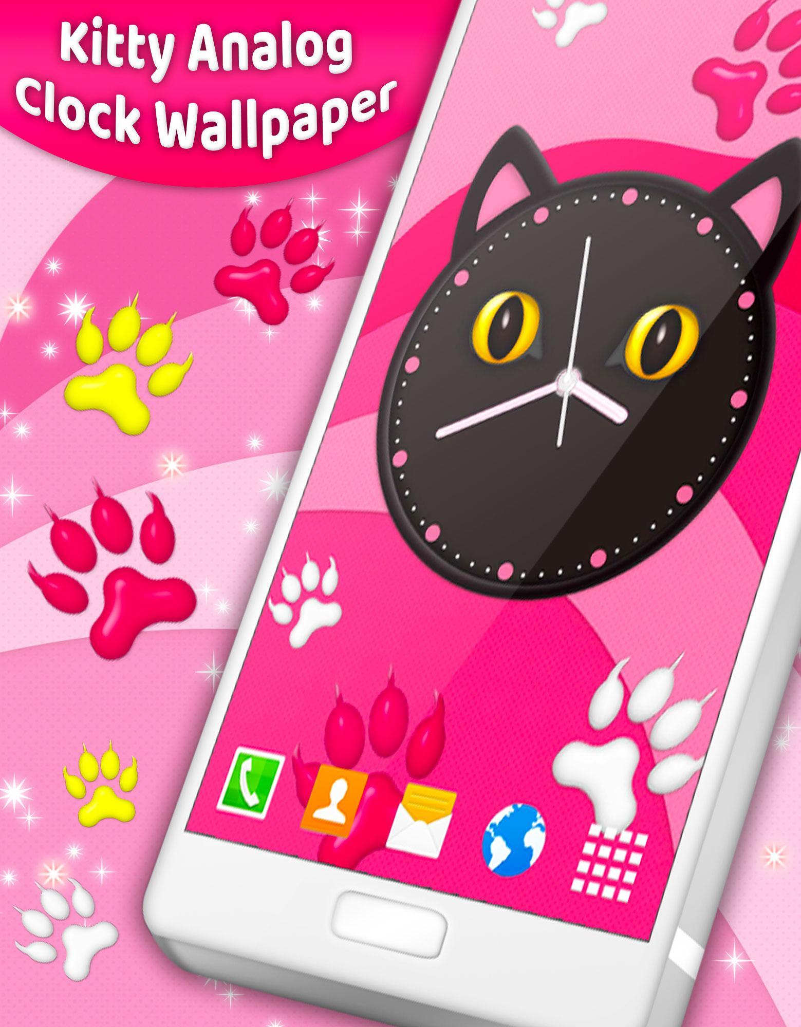 Kitty Clock Wallpaper ???? Cute Cat Live Wallpapers