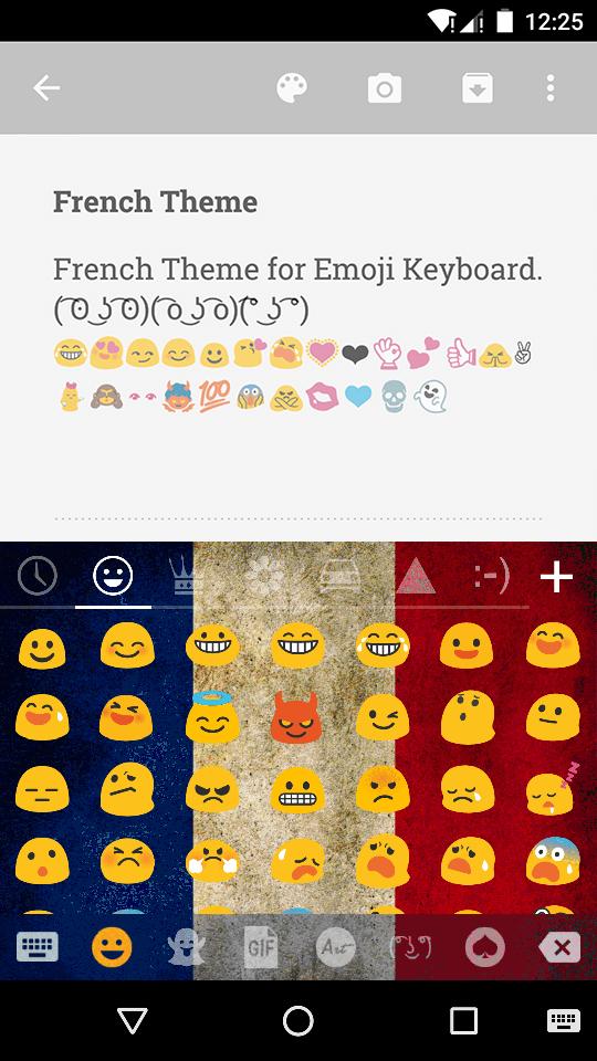 French Emoji Keyboard Theme