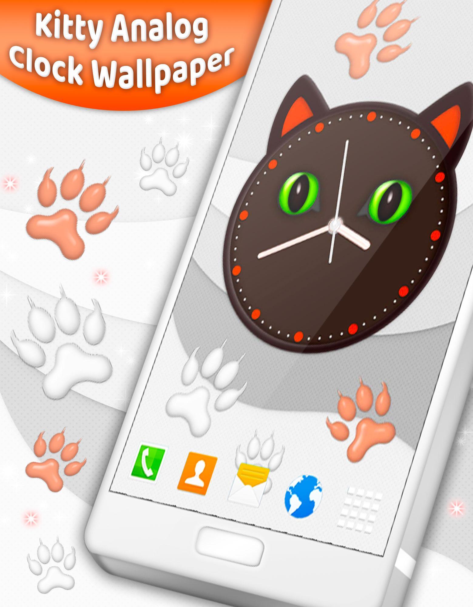 Kitty Clock Wallpaper ???? Cute Cat Live Wallpapers