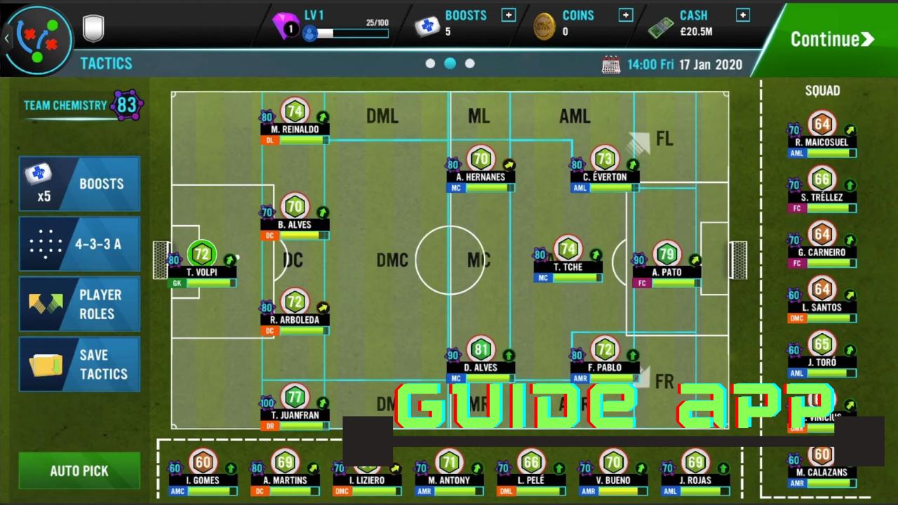 Guide App For Soccer Manager 2021 Mobile