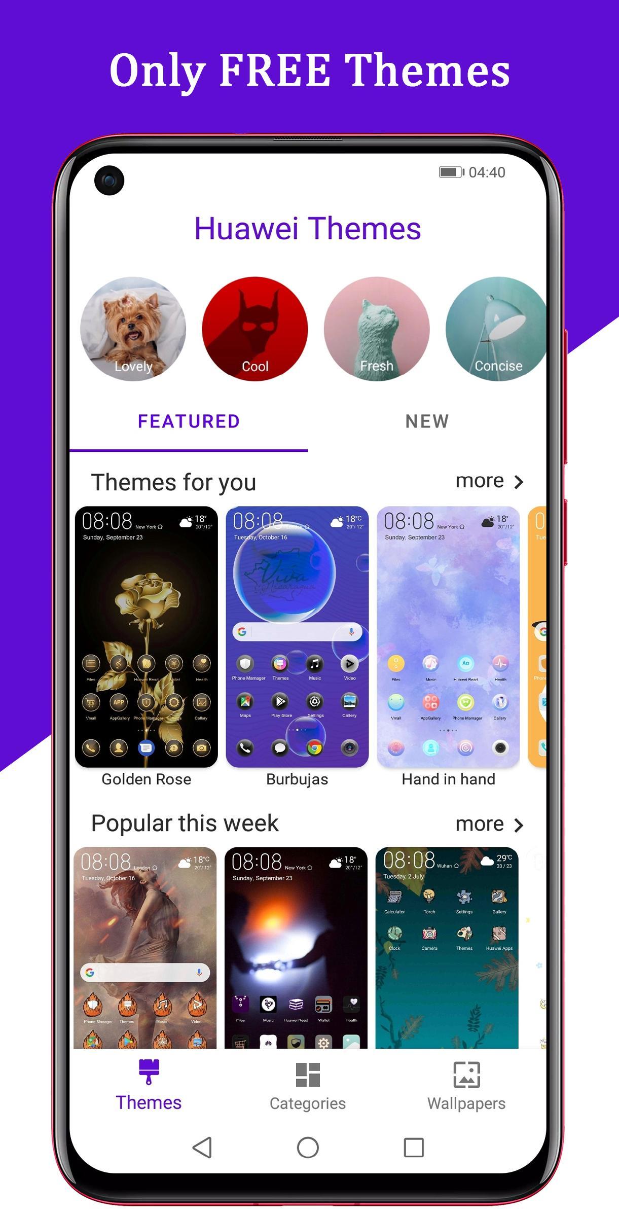 Free EMUI themes for Huawei and Honor