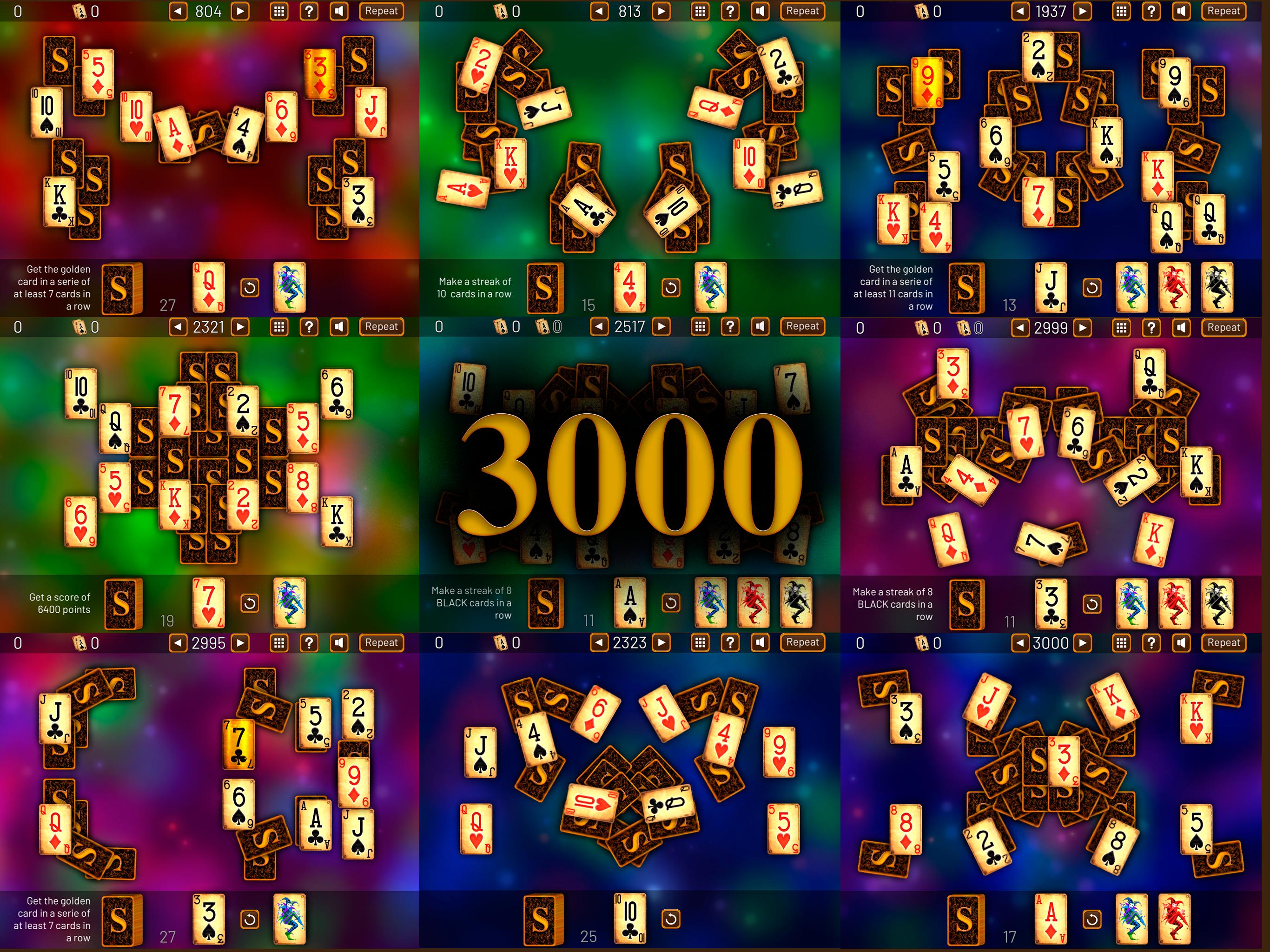 3000 TriPeaks Solitaire Games