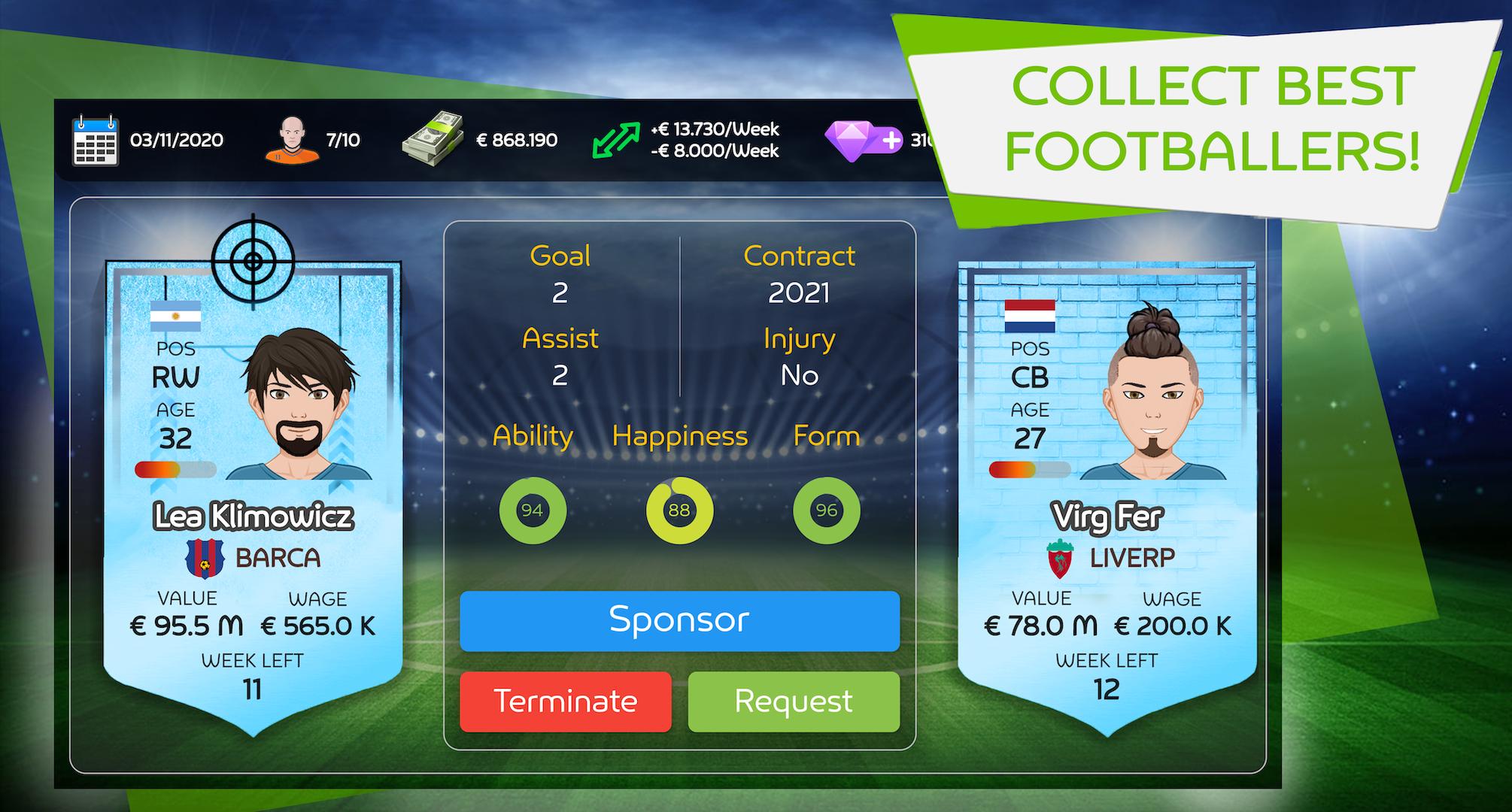 Mobile Football Agent - Soccer Player Manager 2021