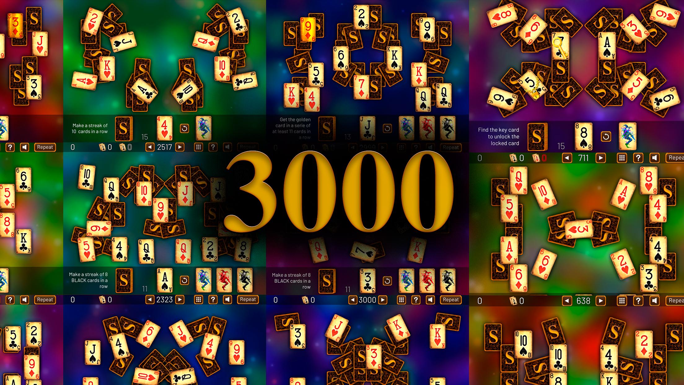 3000 TriPeaks Solitaire Games