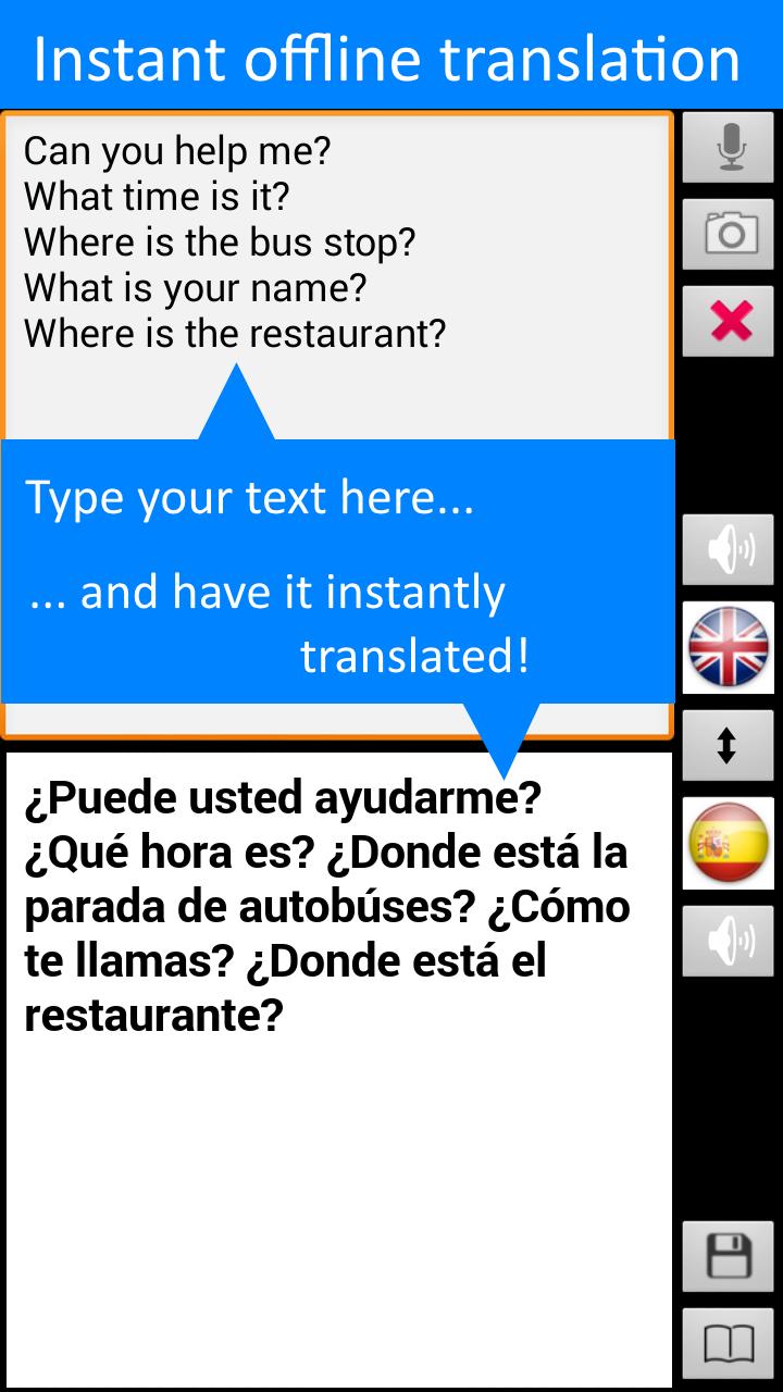 Offline Translator: Spanish-English Free Translate