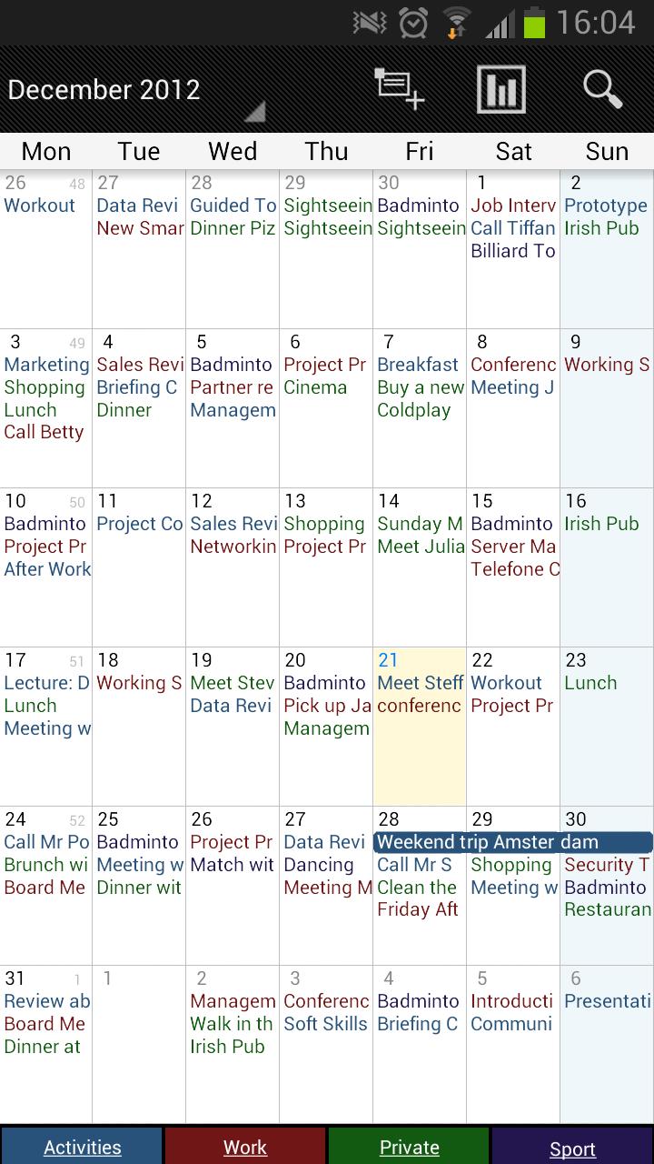 Business Calendar (달력)