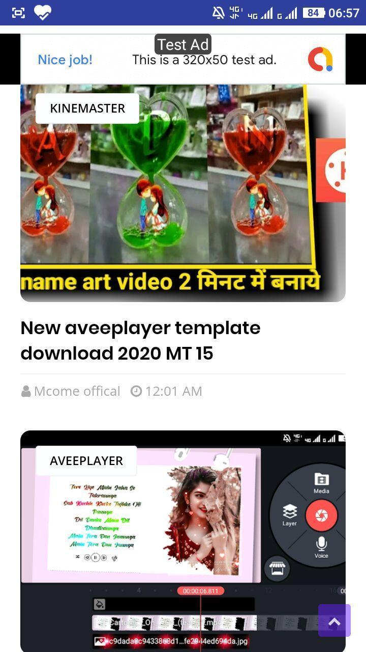 kinemaster template and aveeplayer template 2020