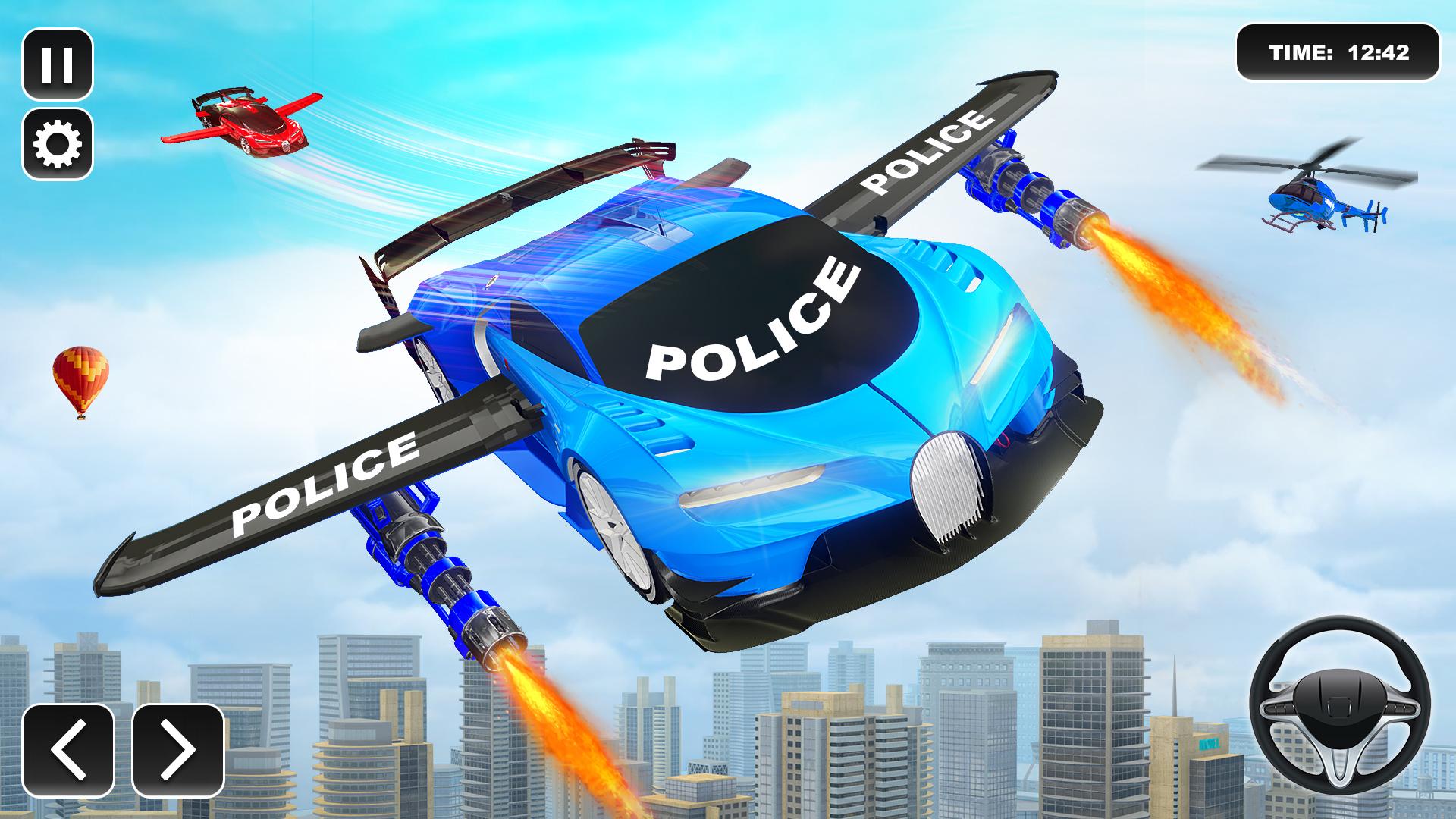 Flying Police Car Game 2021 - Cop Car Simulator 3D