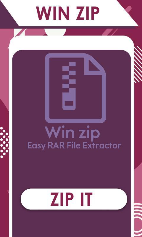 Win zip - Easy RAR File Extractor 2019