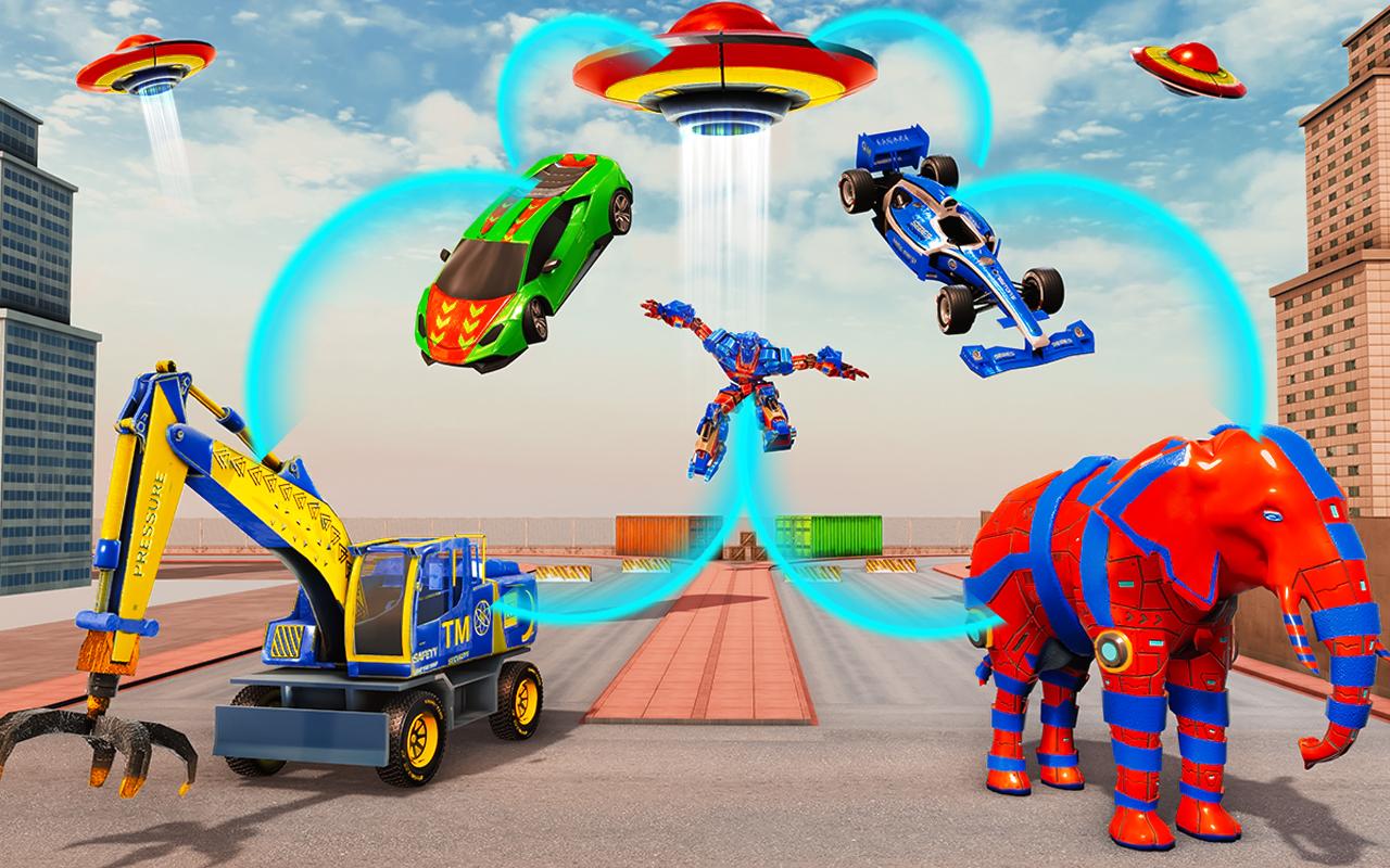 굴삭기 로봇 자동차 게임 – 코끼리 로봇 게임