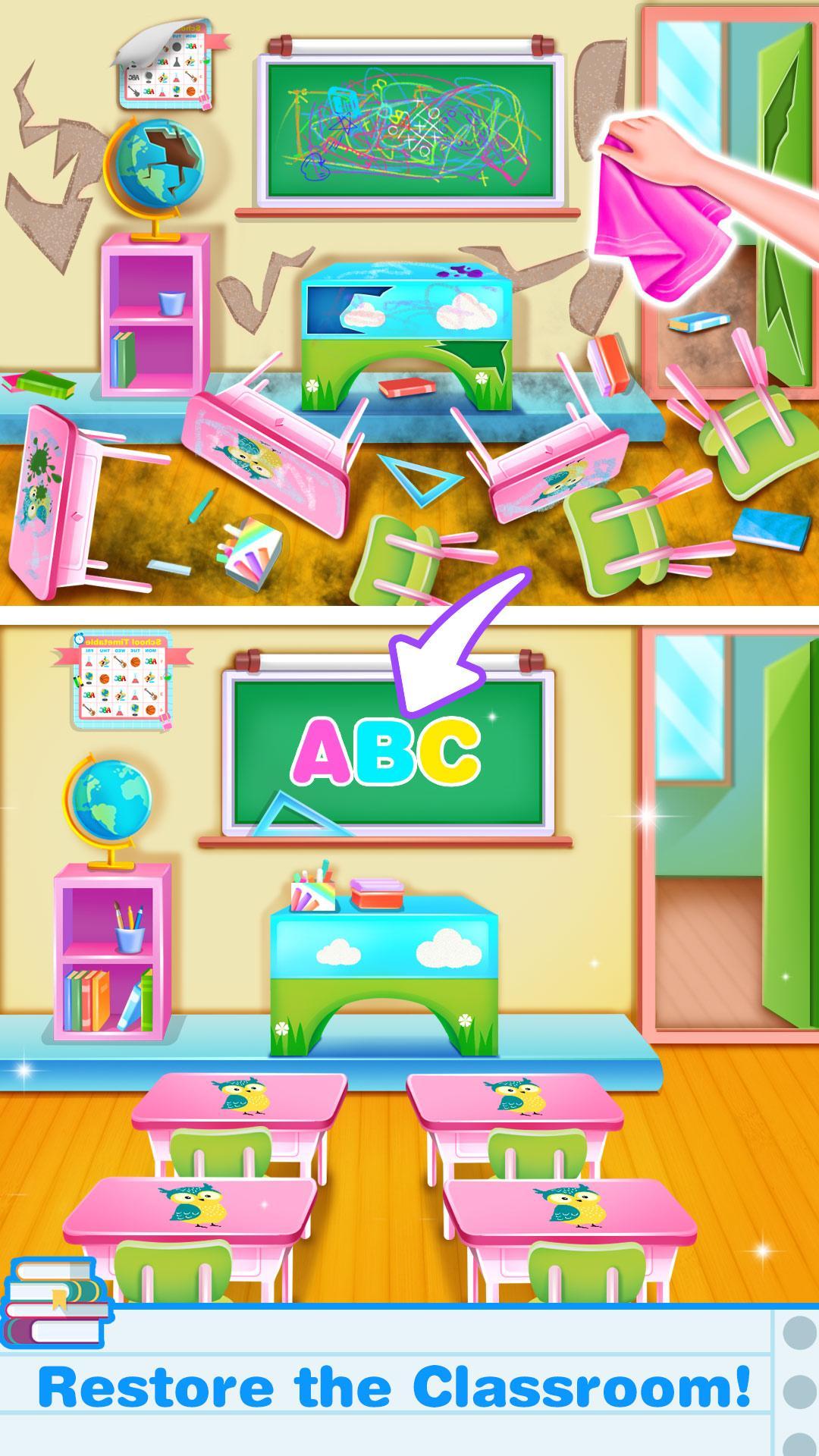 School House Clean up – Baby Girl Cleaning Games